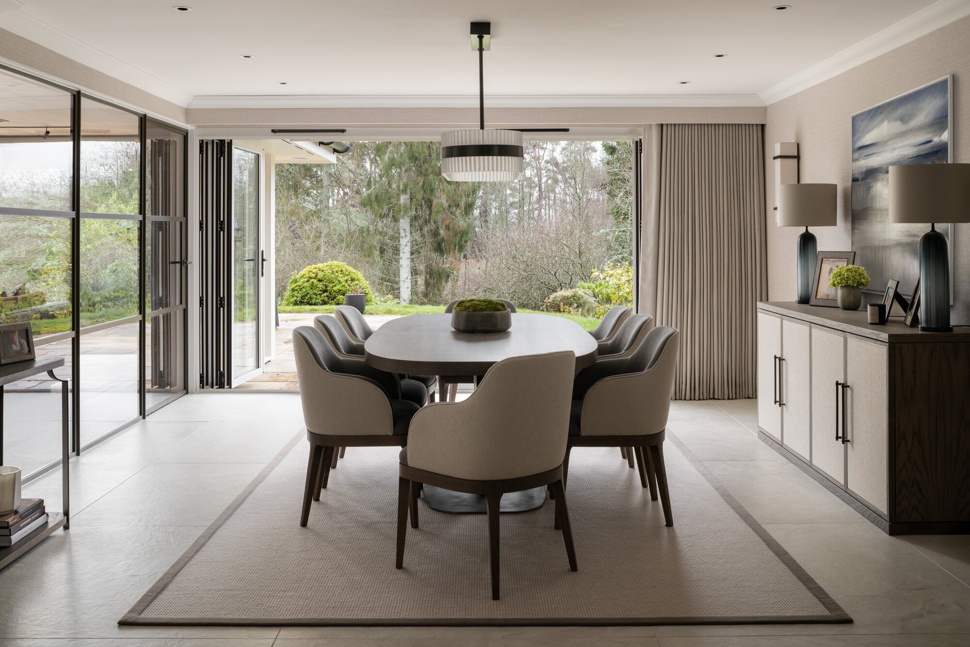Dining room opening to the garden