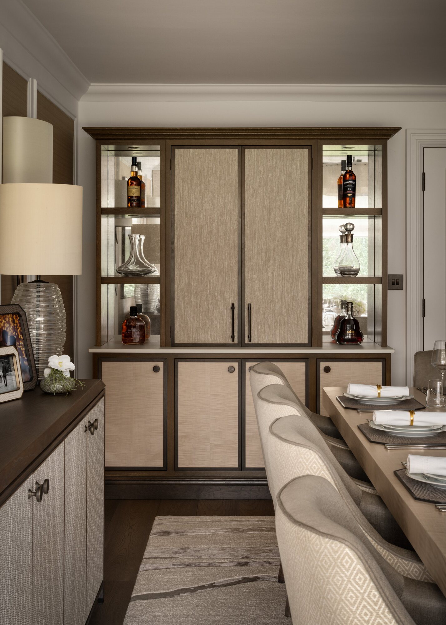Formal dining room bar