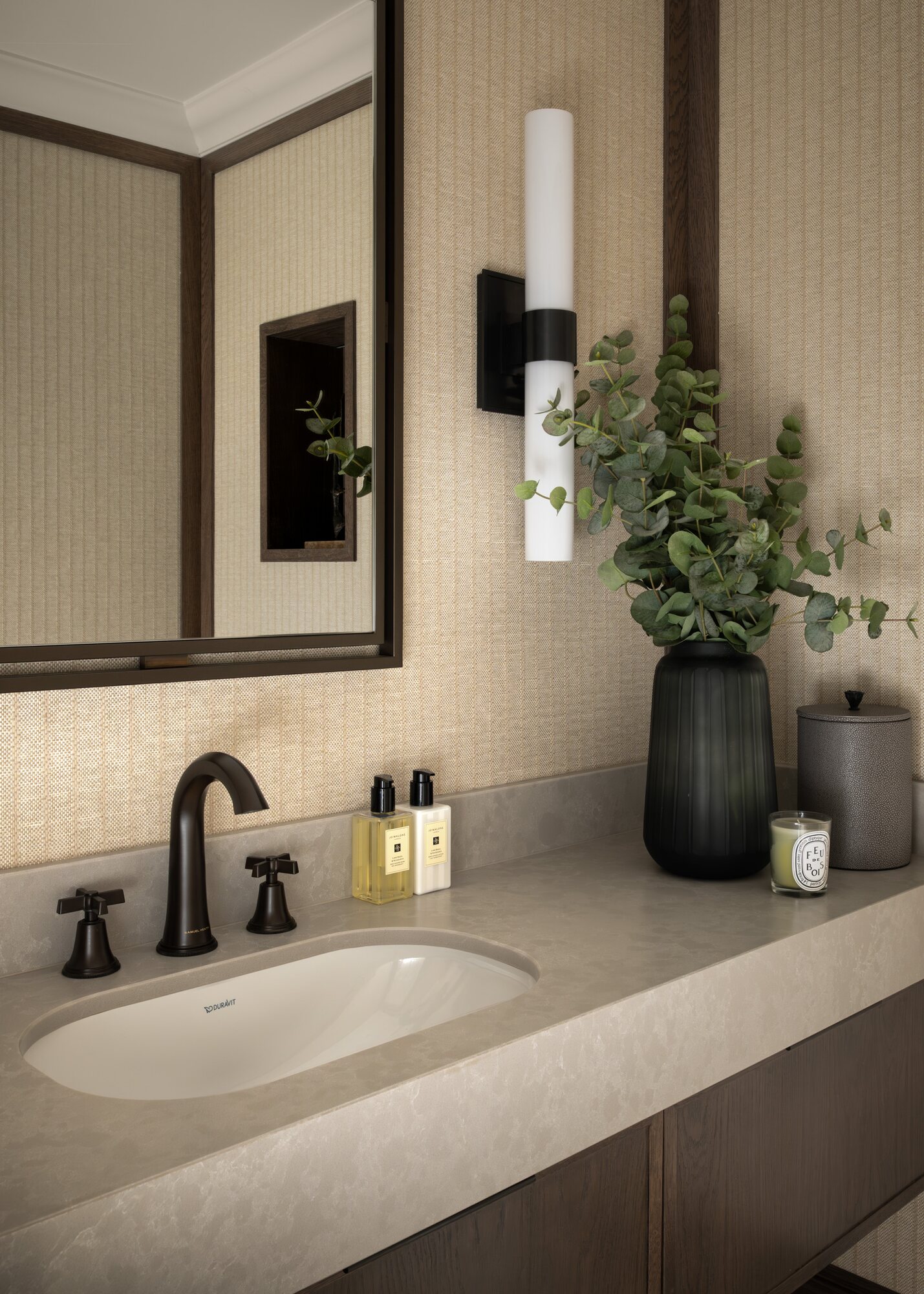 Powder room off the kitchen